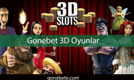 Gonebet 3d oyunlar ile oyunculara muhteşem ortamda vakit geçirme şansı tanımaktadır.